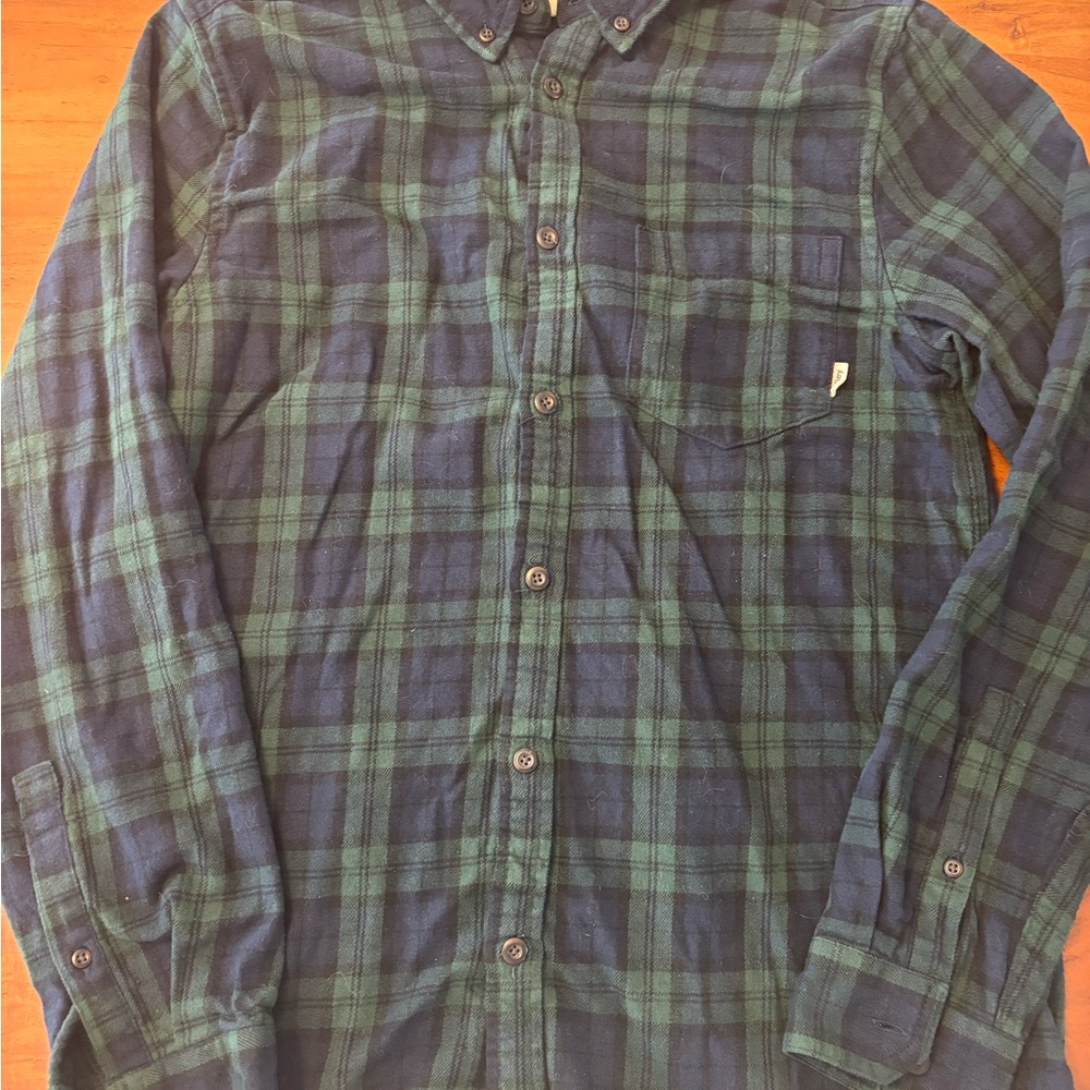 Classic Green and Blue Plaid Men's Shirt